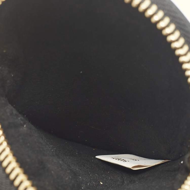 Pre Owned Stella McCartney Black/Yellow Faux Snakeskin Leather Superhero Coin Purse