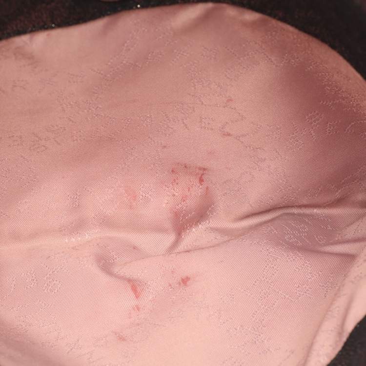 Pre Owned Stella McCartney Black Faux Leather Falabella Fold Over Clutch