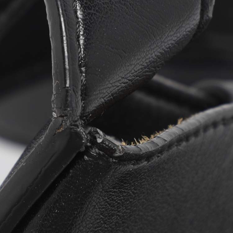 Pre Owned Stella McCartney Stella Logo Black Faux Leather Tote