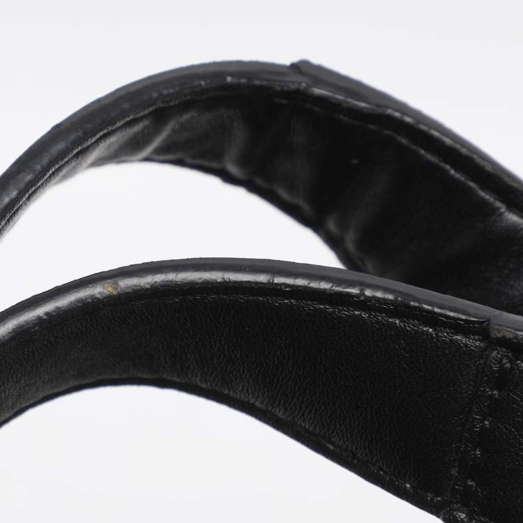 Pre Owned Stella McCartney Stella Logo Black Faux Leather Tote