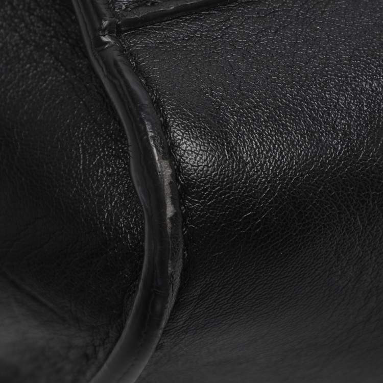 Pre Owned Stella McCartney Stella Logo Black Faux Leather Tote