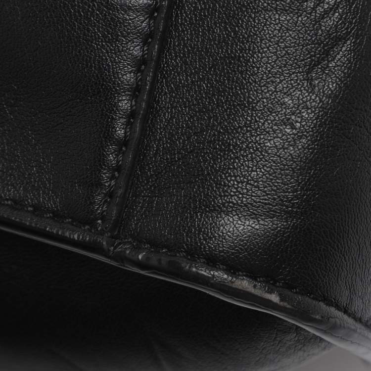 Pre Owned Stella McCartney Stella Logo Black Faux Leather Tote