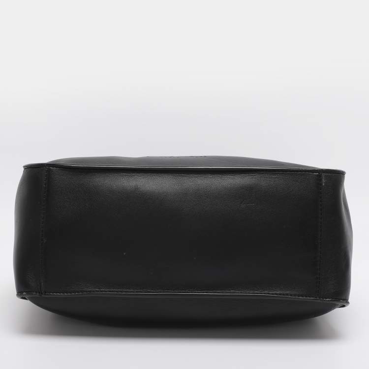 Pre Owned Stella McCartney Stella Logo Black Faux Leather Tote