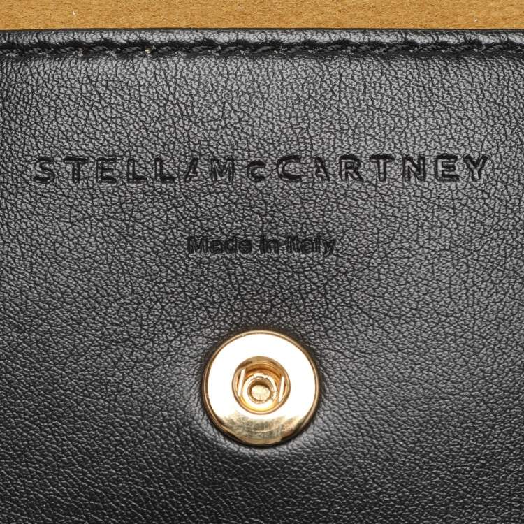 Pre Owned Stella McCartney Stella Logo Black Faux Leather Tote