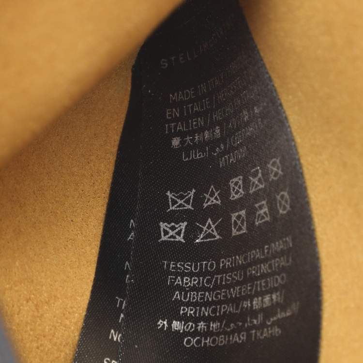 Pre Owned Stella McCartney Stella Logo Black Faux Leather Tote