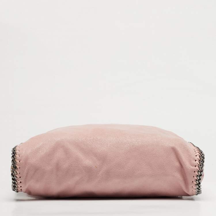 Pre Owned Stella McCartney Falabella Small Pink Faux Suede Tote