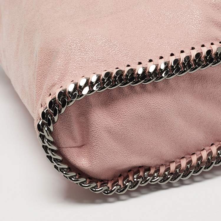 Pre Owned Stella McCartney Falabella Small Pink Faux Suede Tote