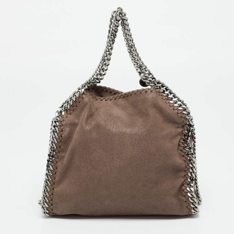 Pre Owned حقيبة يد توتس ستيلا مكارتني فالابيلا شامواه صناعي بني صغيرة