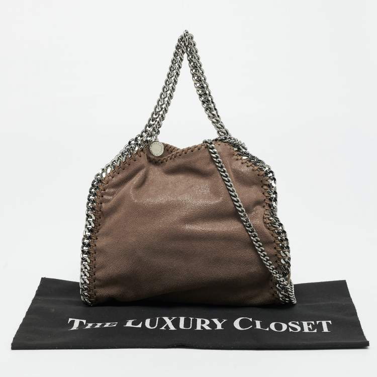 Pre Owned حقيبة يد توتس ستيلا مكارتني فالابيلا شامواه صناعي بني صغيرة