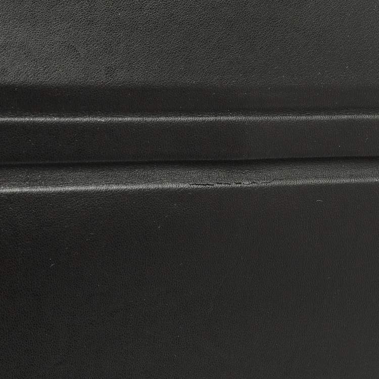 Pre Owned Stella McCartney Black Faux Leather and Wood Effect Acrylic Clutch