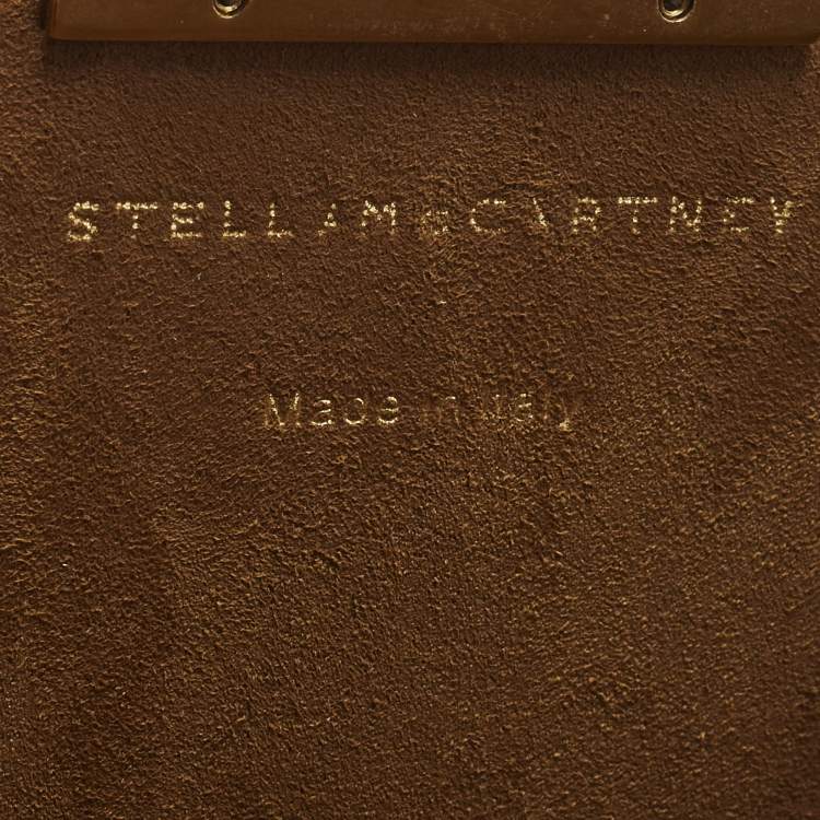 Pre Owned Stella McCartney Black Faux Leather and Wood Effect Acrylic Clutch