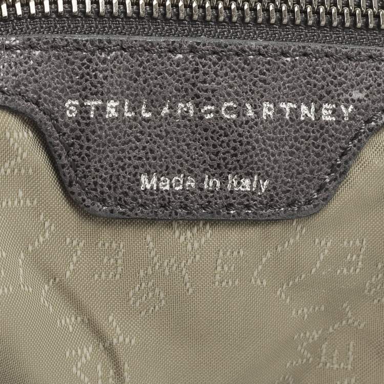 Pre Owned Stella McCartney Falabella Flap Grey Faux Suede Shoulder Bag