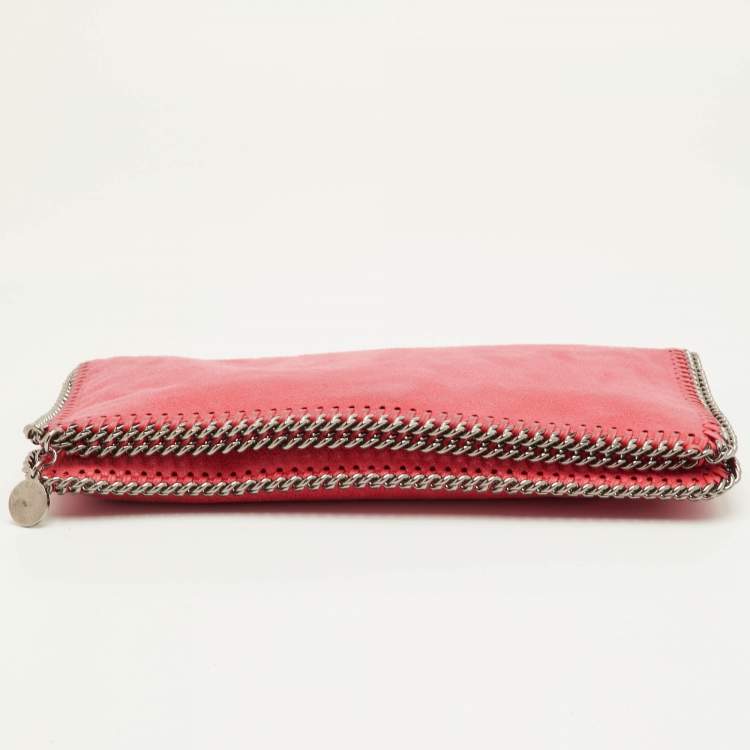 مملوكة مسبقًا Stella McCartney Falabella Peach Pink Faux Leather Fold Over Clutch