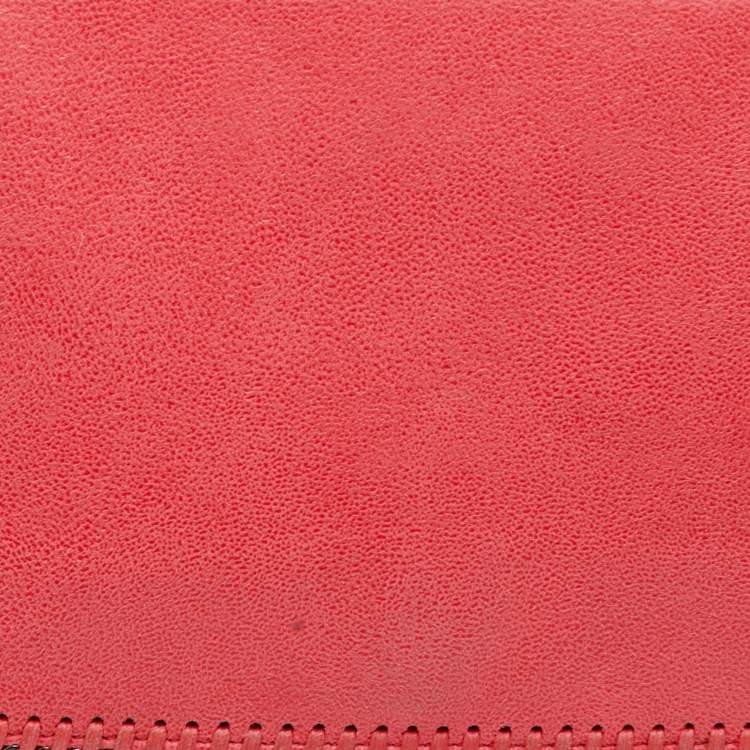 مملوكة مسبقًا Stella McCartney Falabella Peach Pink Faux Leather Fold Over Clutch