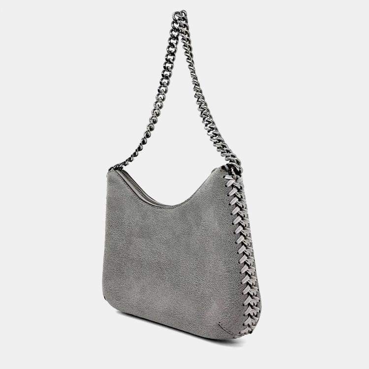 Pre Owned Stella McCartney Grey Faux Leather Shoulder Bag