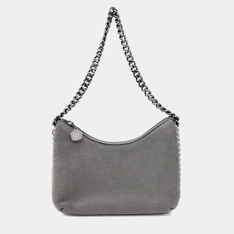 Pre Owned Stella McCartney Grey Faux Leather Shoulder Bag