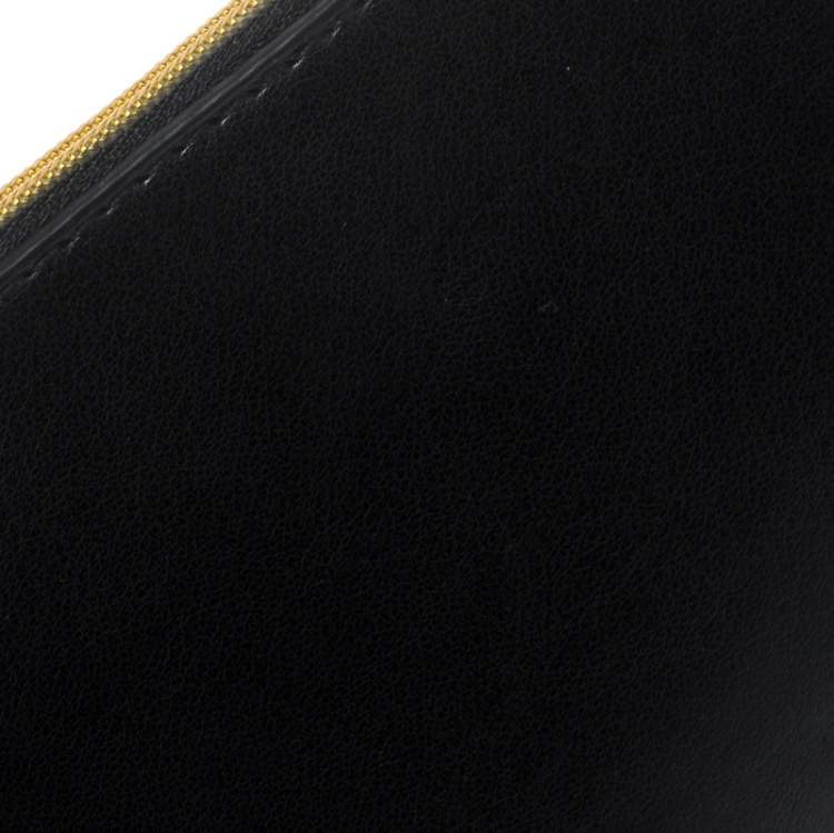 Pre Owned Stella McCartney Black Faux Leather Zip Pouch