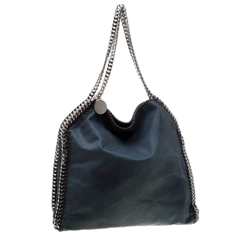 Pre Owned Stella McCartney Dark Green Faux Leather Small Falabella Tote