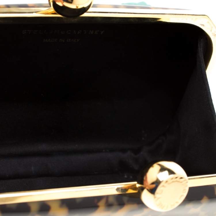 Pre Owned Stella McCartney Black/Brown Plexiglass Lucia Clutch