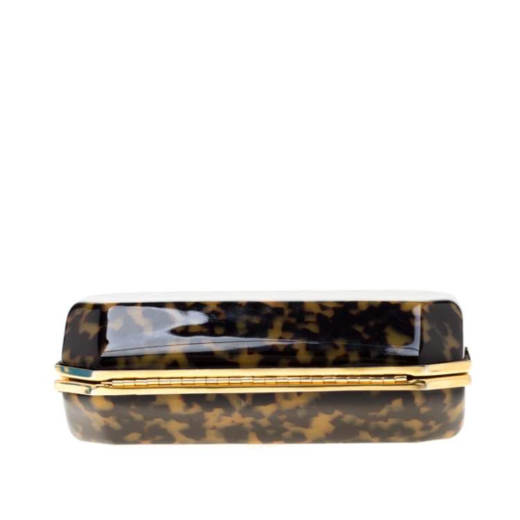 Pre Owned Stella McCartney Black/Brown Plexiglass Lucia Clutch