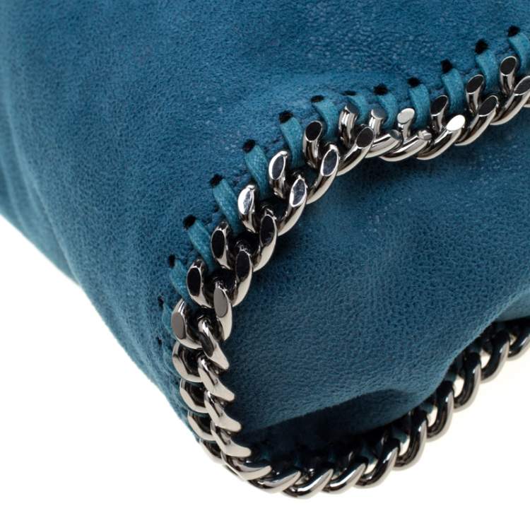 Pre Owned Stella McCartney Blue Faux Leather Mini Falabella Tote