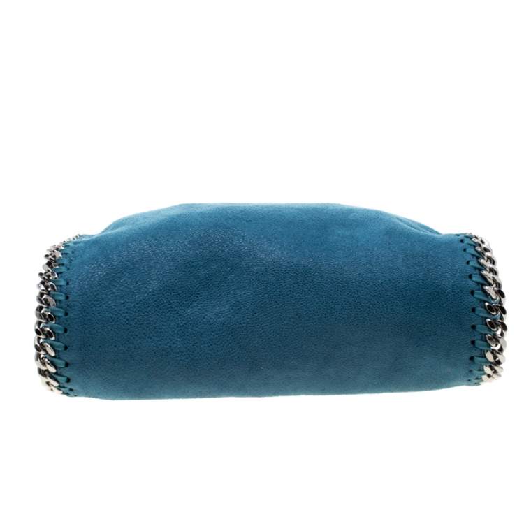 Pre Owned Stella McCartney Blue Faux Leather Mini Falabella Tote