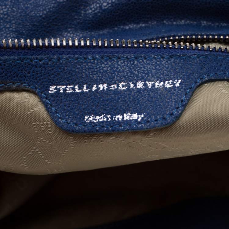 Pre Owned Stella McCartney Blue Faux Leather Small Falabella Tote