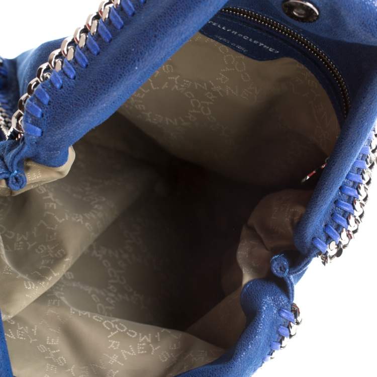 Pre Owned Stella McCartney Blue Faux Leather Small Falabella Tote