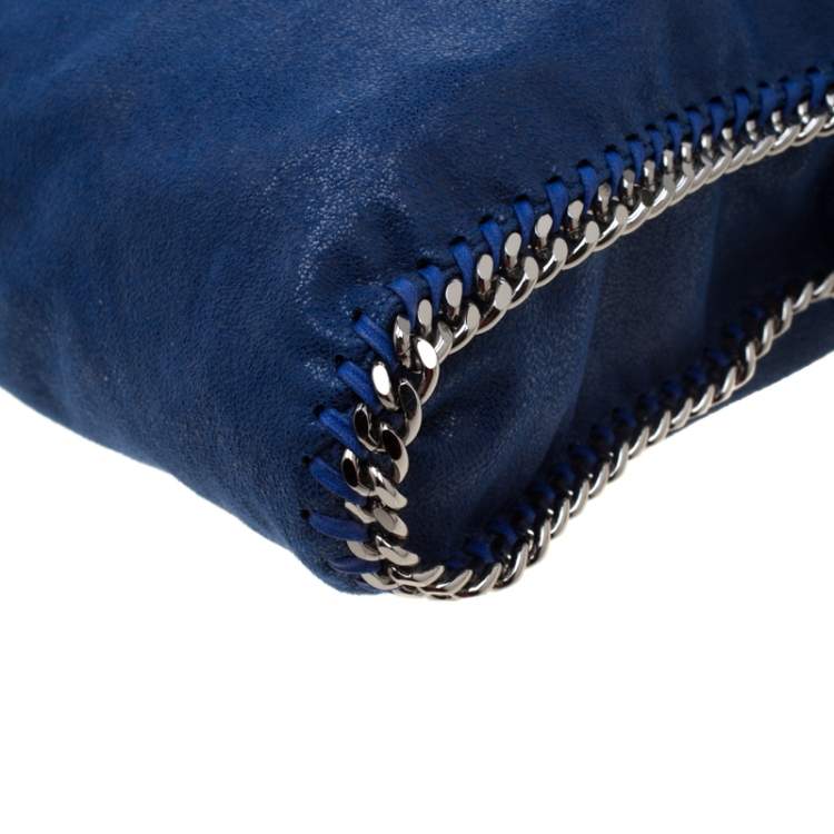 Pre Owned Stella McCartney Blue Faux Leather Small Falabella Tote