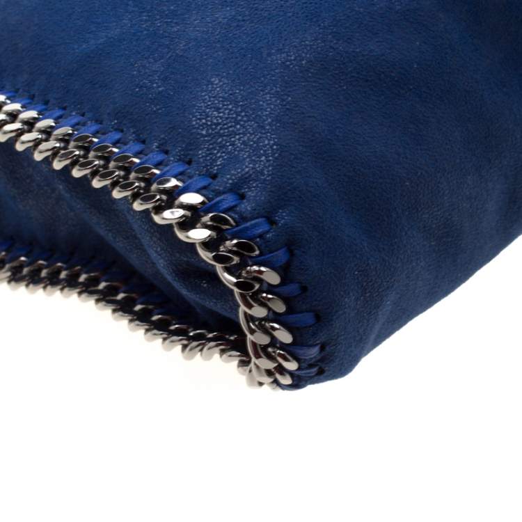 Pre Owned Stella McCartney Blue Faux Leather Small Falabella Tote