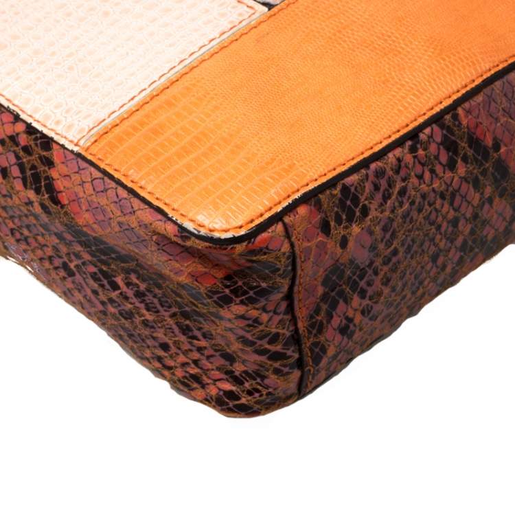مملوكة مسبقًا Stella McCartney Multicolor Faux Exotic Leather and Glitter Waverly Shoulder Bag