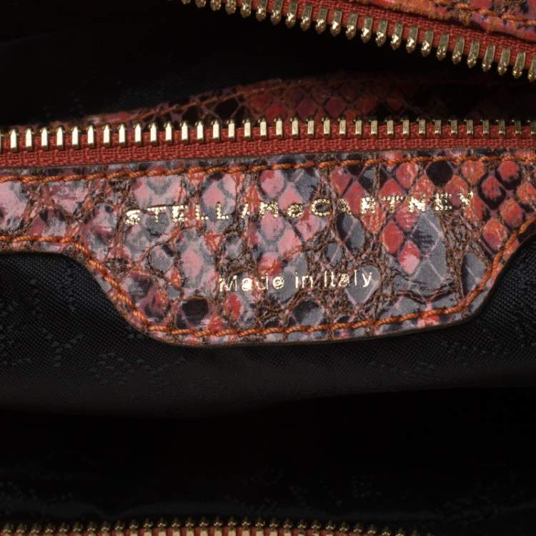 مملوكة مسبقًا Stella McCartney Multicolor Faux Exotic Leather and Glitter Waverly Shoulder Bag
