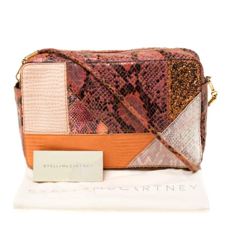 مملوكة مسبقًا Stella McCartney Multicolor Faux Exotic Leather and Glitter Waverly Shoulder Bag