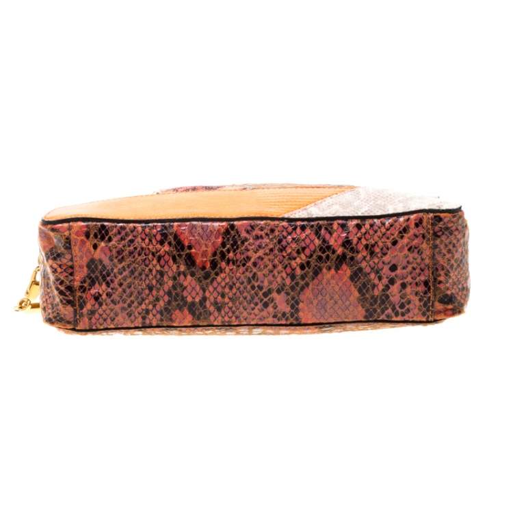 مملوكة مسبقًا Stella McCartney Multicolor Faux Exotic Leather and Glitter Waverly Shoulder Bag
