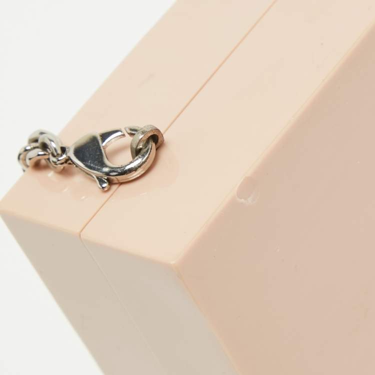 Pre Owned Stella McCartney Blush Pink Plexiglass Stars Chain Clutch