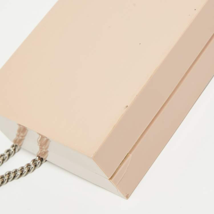 Pre Owned Stella McCartney Blush Pink Plexiglass Stars Chain Clutch