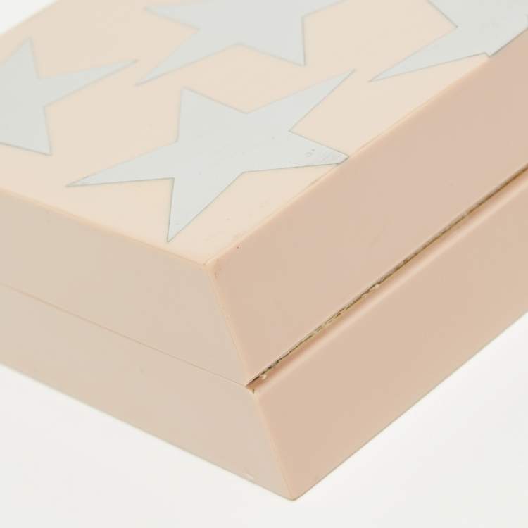 Pre Owned Stella McCartney Blush Pink Plexiglass Stars Chain Clutch