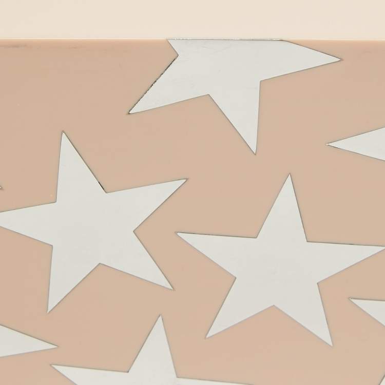Pre Owned Stella McCartney Blush Pink Plexiglass Stars Chain Clutch