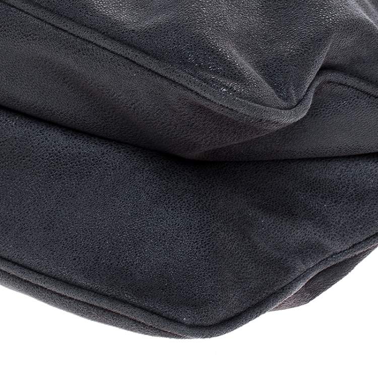 مملوكة مسبقًا Stella McCartney Grey Faux Leather Bordered Shoulder Bag