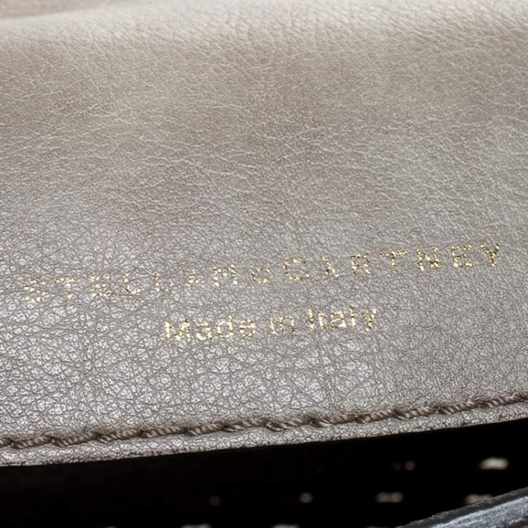 Pre Owned Stella McCartney Grey Woven Leather Alexa Flap Shoulder Bag