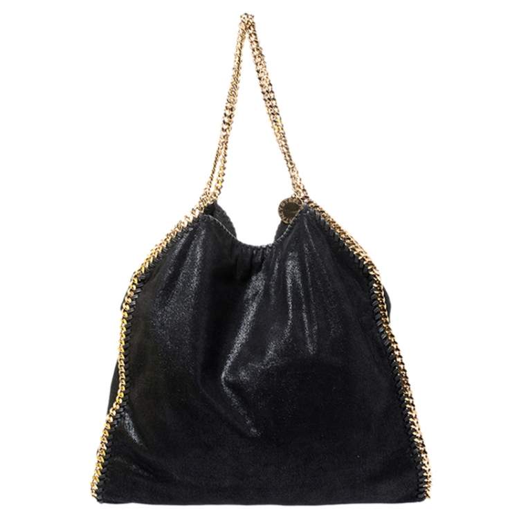 مملوكة مسبقًا Stella McCartney Black Faux Leather Large Falabella Tote