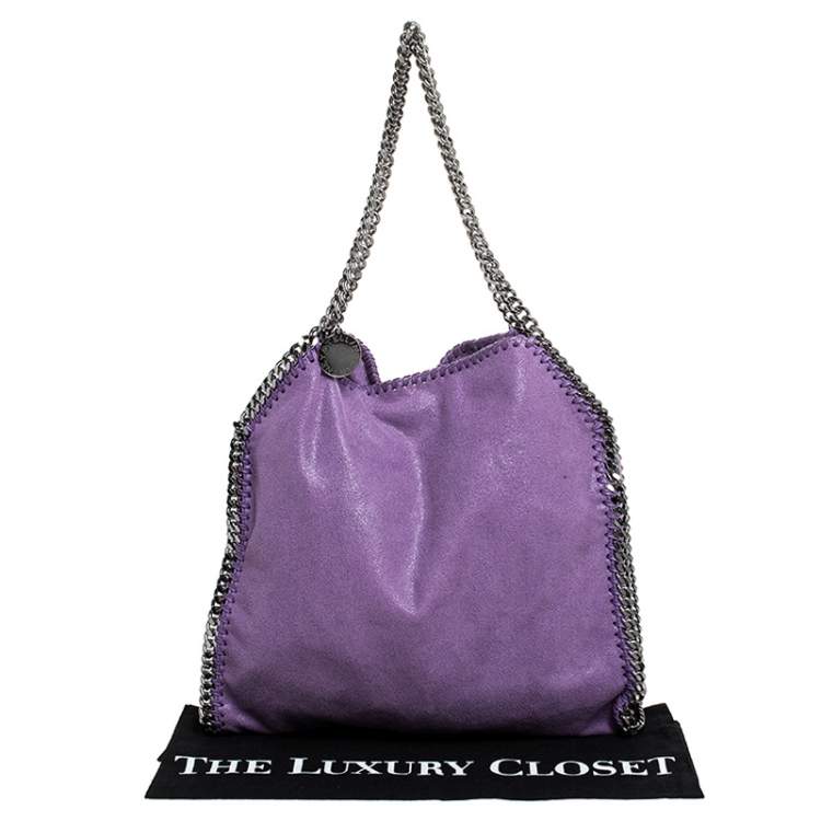 Pre Owned Stella McCartney Purple Faux Leather Small Falabella Tote