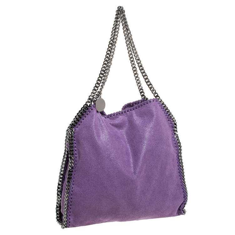 Pre Owned Stella McCartney Purple Faux Leather Small Falabella Tote