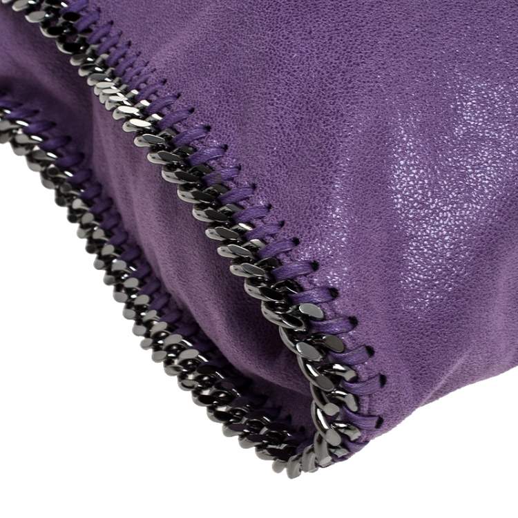 Pre Owned Stella McCartney Purple Faux Leather Small Falabella Tote