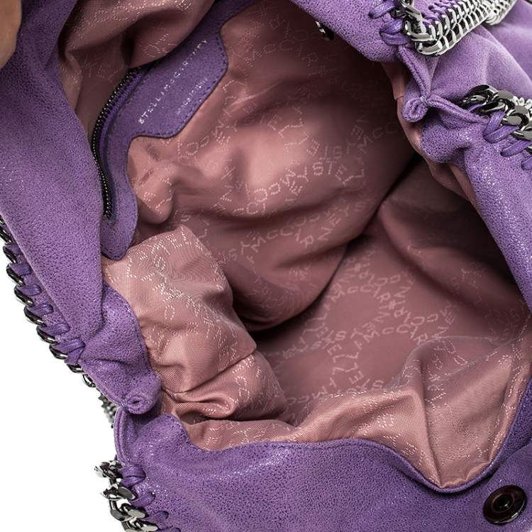 Pre Owned Stella McCartney Purple Faux Leather Small Falabella Tote