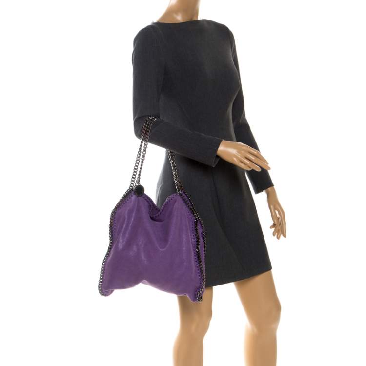 トートバッグ STELLA MCCARTNEY PURPLE LEATHER MICRO FALABELLA TOTE BAG Stella McCartney Purple Faux Leather Small Falabella Tote