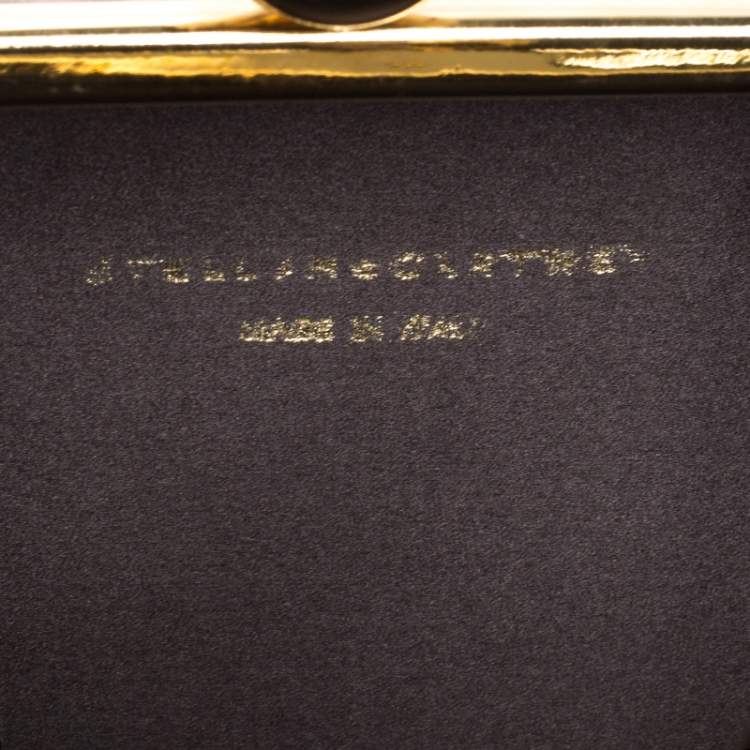 مملوكة مسبقًا Stella McCartney Pink/Black Faux Python Leather Lucia Clutch
