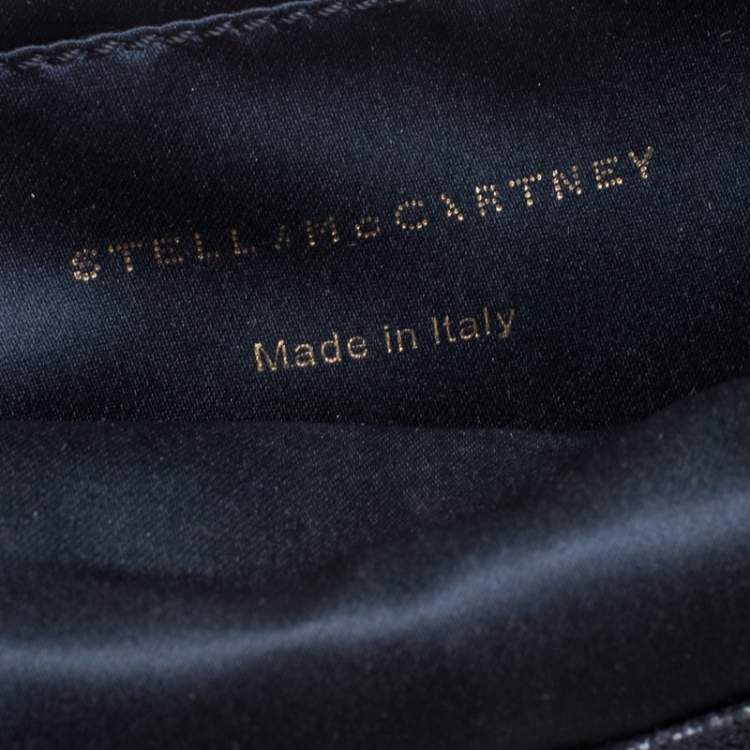 Pre Owned Stella McCartney Black Faux Leather Foldover Clutch