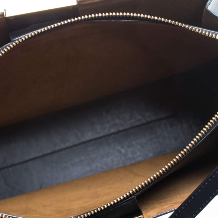 Pre Owned Stella McCartney Black Leather Round Zip Shoulder Bag