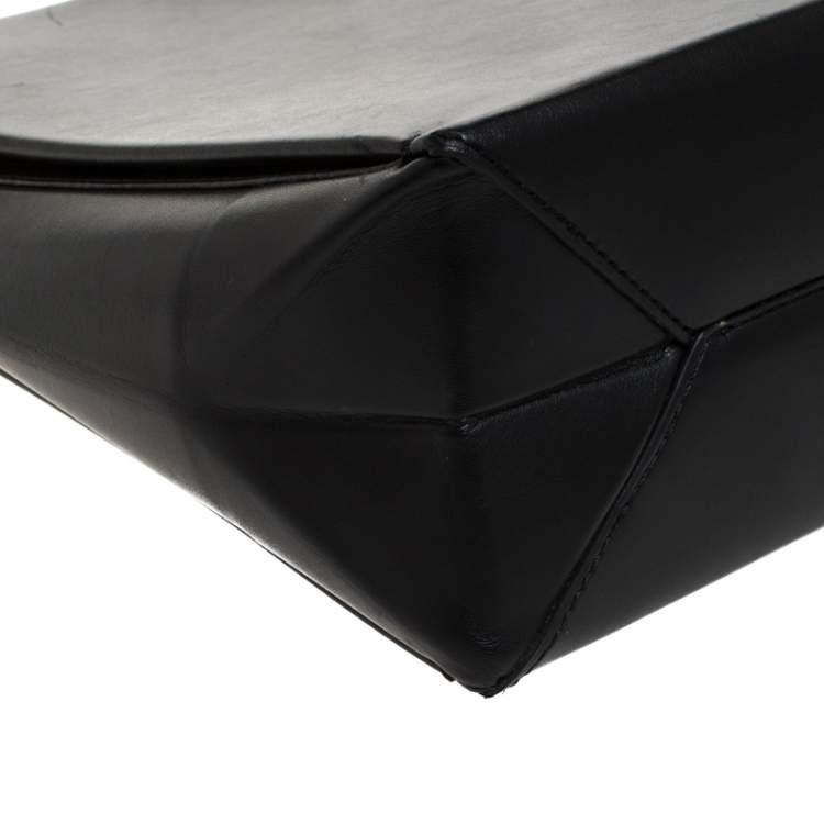 Pre Owned Stella McCartney Black Leather Round Zip Shoulder Bag